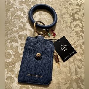 Nanette Lepore Blue Card Holder with Keyring